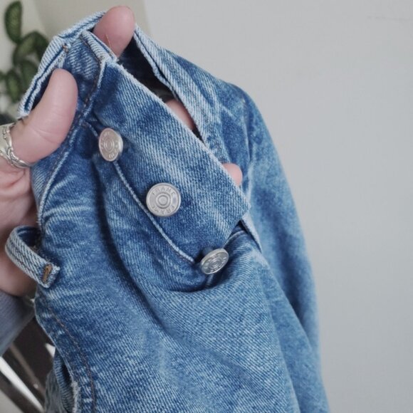 Frame Denim Size 29 Le Original High Rise Straight Distressed Light Blue Jeans - Picture 8 of 9